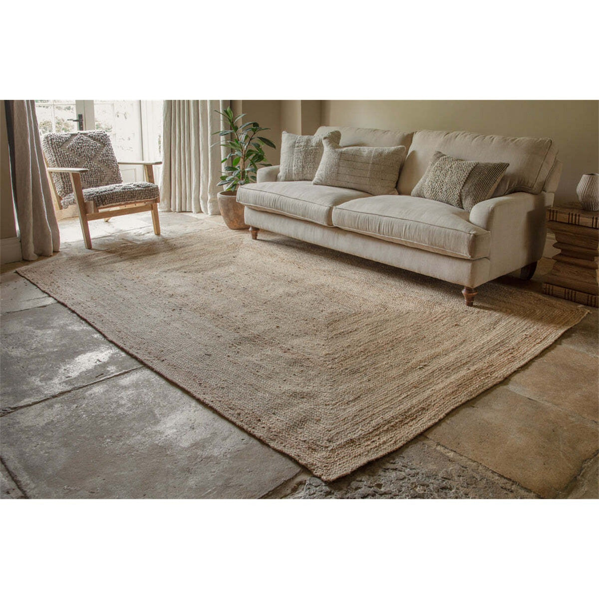 Braided Hemp 200 x 300cm Rug - Natural