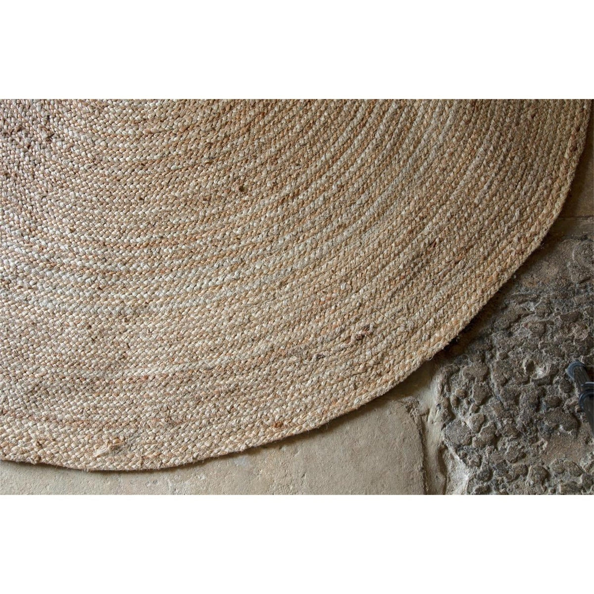 Braided Hemp 180cm Round Rug - Natural