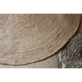 Braided Hemp 180cm Round Rug - Natural