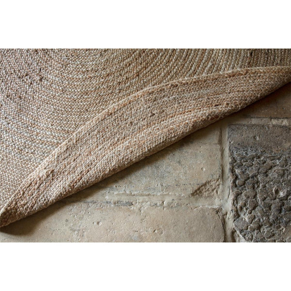 Braided Hemp 180cm Round Rug - Natural