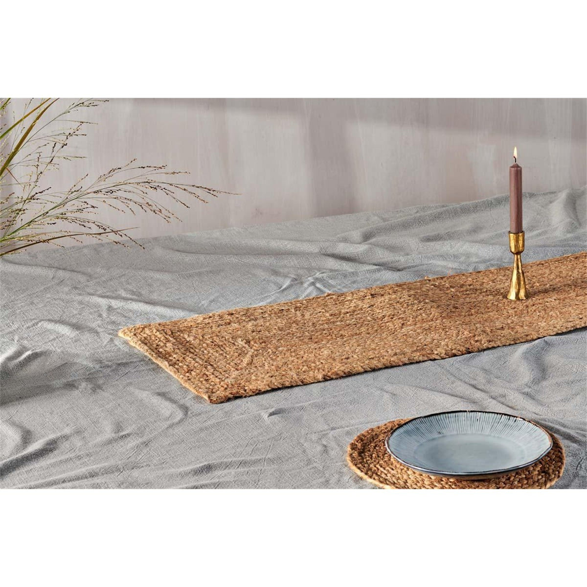Braided Hemp Table Runner - Natural