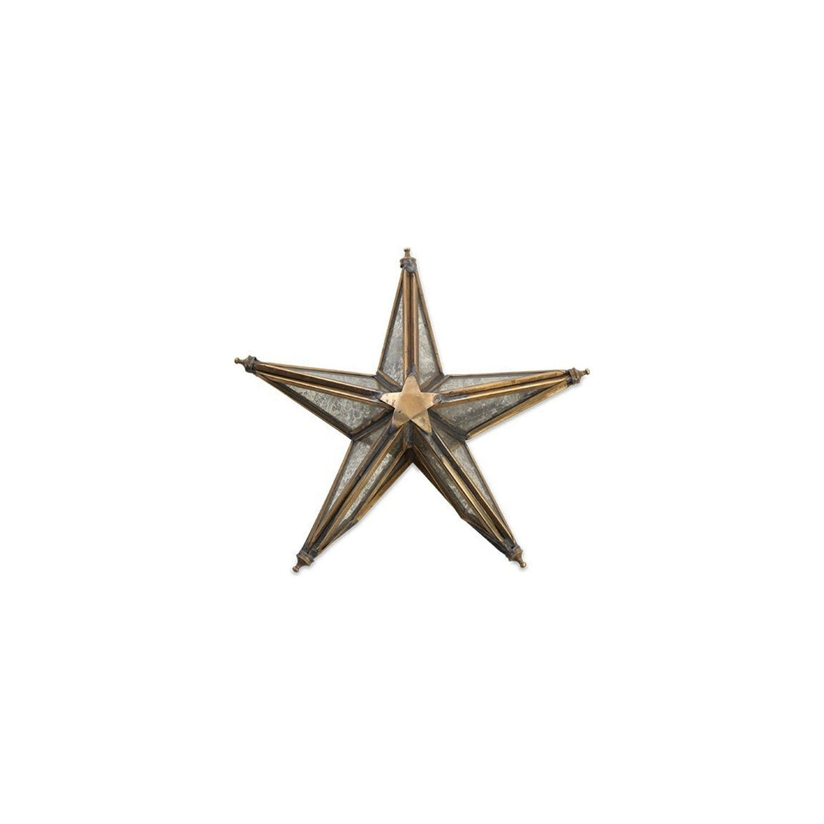 Bakara Star Christmas Tree Topper - Antique Brass
