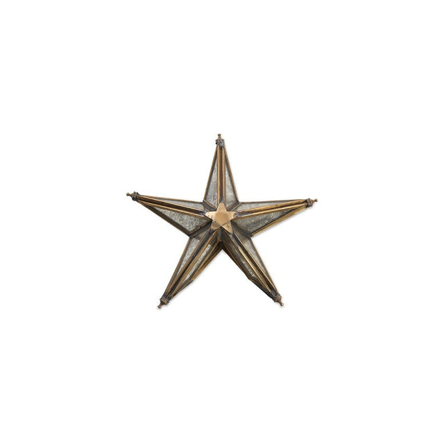 Bakara Star Christmas Tree Topper - Antique Brass
