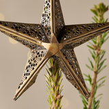 Bishakha Star Christmas Tree Topper - Brass