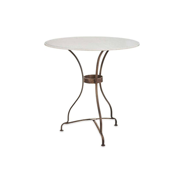 Parwaha Marble Bistro Garden Table - Off White