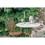 Parwaha Marble Bistro Garden Table - Off White