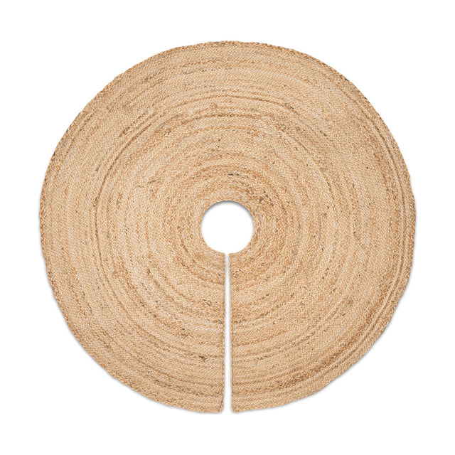 Buno Braided Hemp Christmas Tree Skirt - Natural