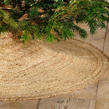 Buno Braided Hemp Christmas Tree Skirt - Natural