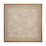 Birala Hand Stitched Linen Wall Art - Natural