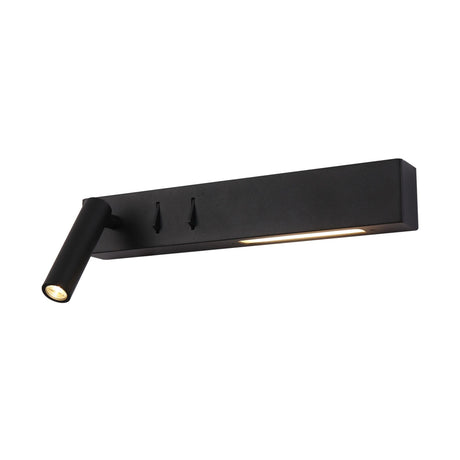 Comodo LED Wall Light, black finish, ideal for elegant and functional wall lighting in modern spaces