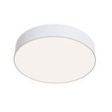 Zon small flush ceiling light in white, providing natural light for enhanced room brightness.