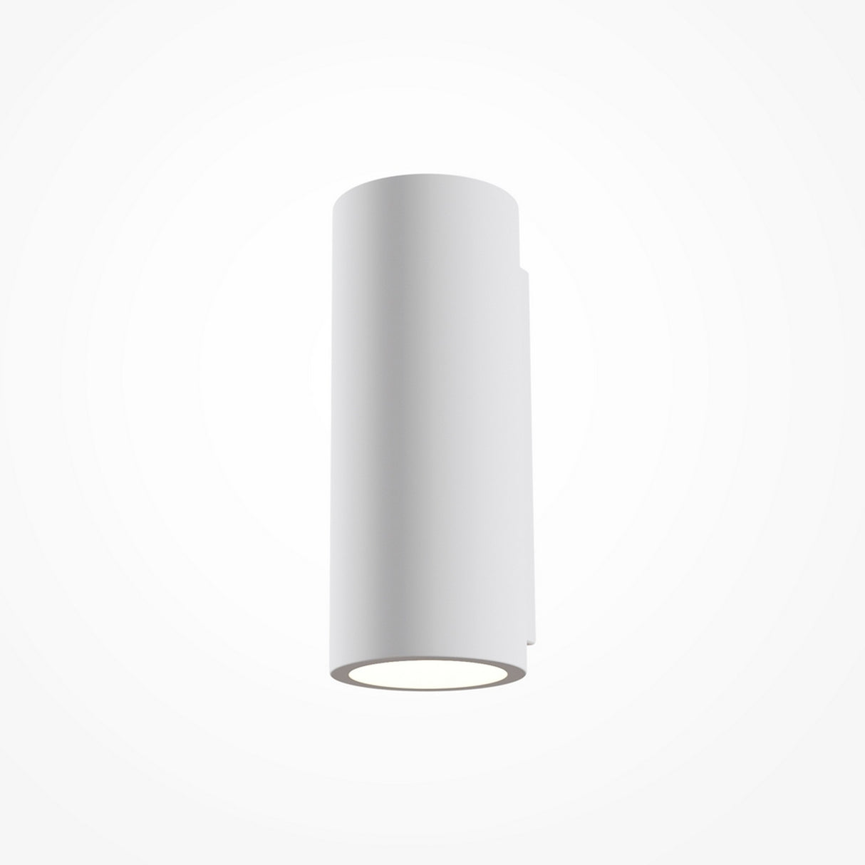 Parma paintable white cylindrical wall light, designed for up and down lighting, customisable for any decor.