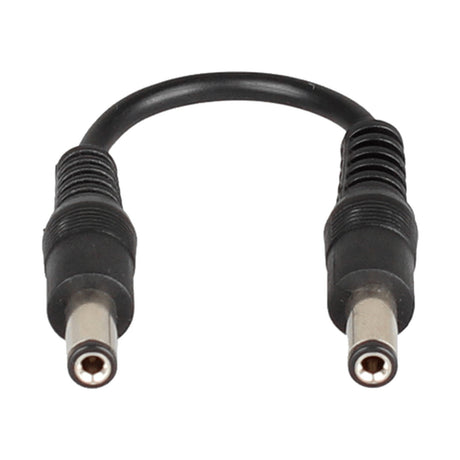 ESP Male DC to DC Coupler with two 2.1 x 5.5mm male plugs joined by a short black cable, shown on a plain white background.