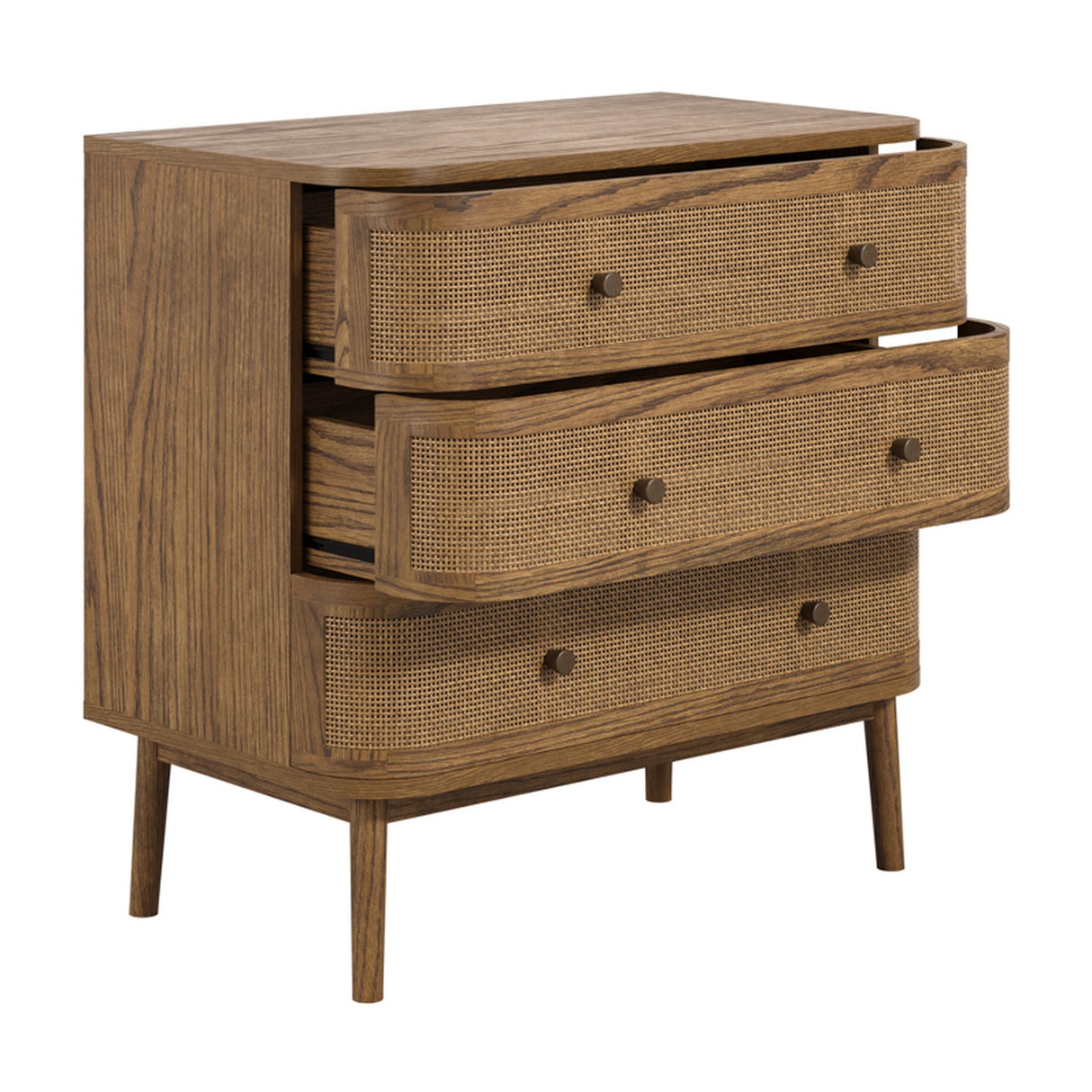 Callie 3 Drawer Chest of Drawers - Smoked