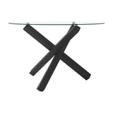 Capri Dining Table - Clear with Black
