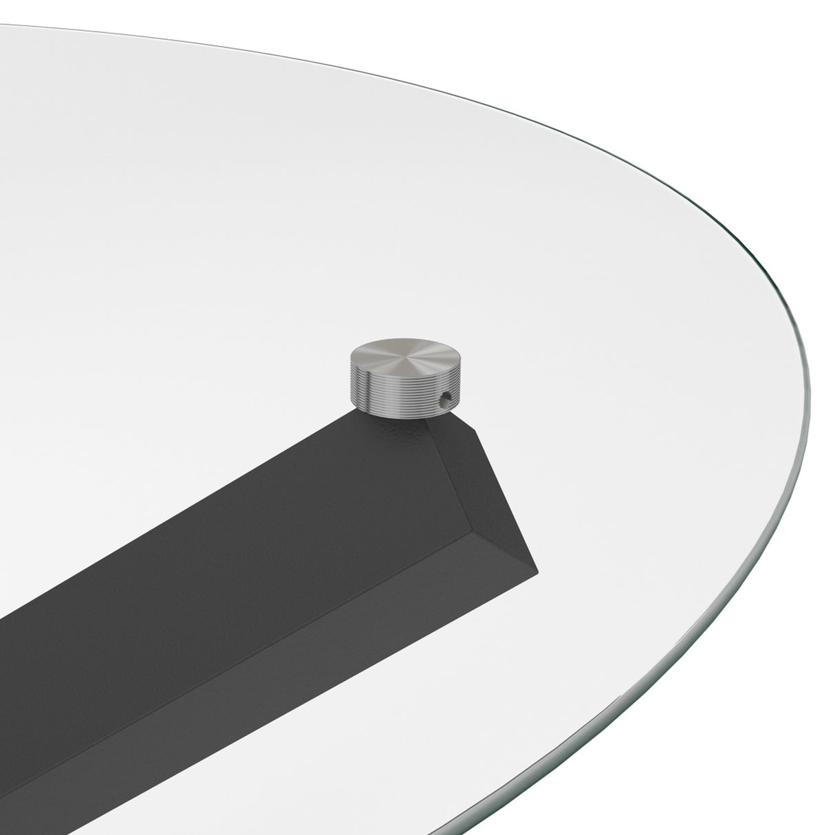 Capri Dining Table - Clear with Black