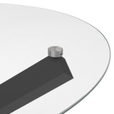 Capri Dining Table - Clear with Black