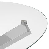 Capri Dining Table - Clear with Silver