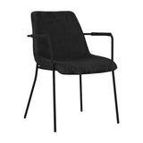 Carlo Arms Dining Chair - Black