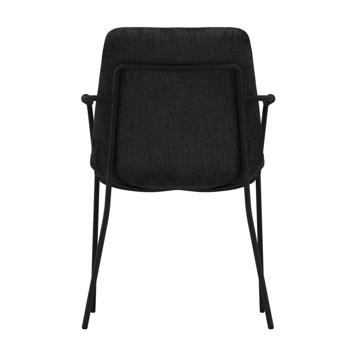 Carlo Arms Dining Chair - Black