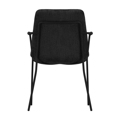 Carlo Arms Dining Chair - Black
