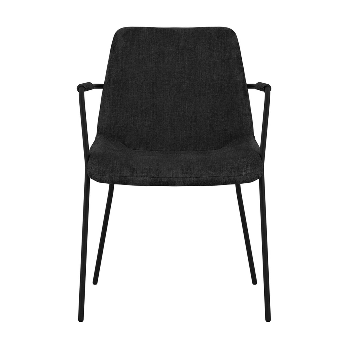 Carlo Arms Dining Chair - Black