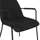 Carlo Arms Dining Chair - Black