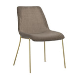 Carlo Dining Chair - Taupe & Gold