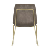 Carlo Dining Chair - Taupe & Gold