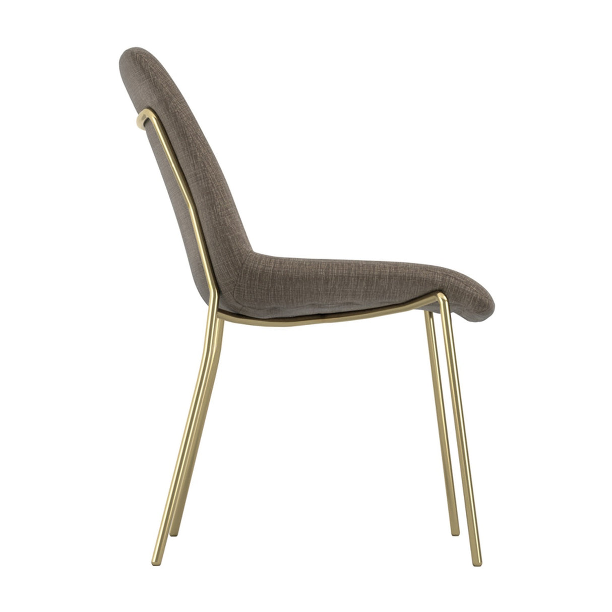 Carlo Dining Chair - Taupe & Gold