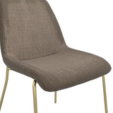 Carlo Dining Chair - Taupe & Gold