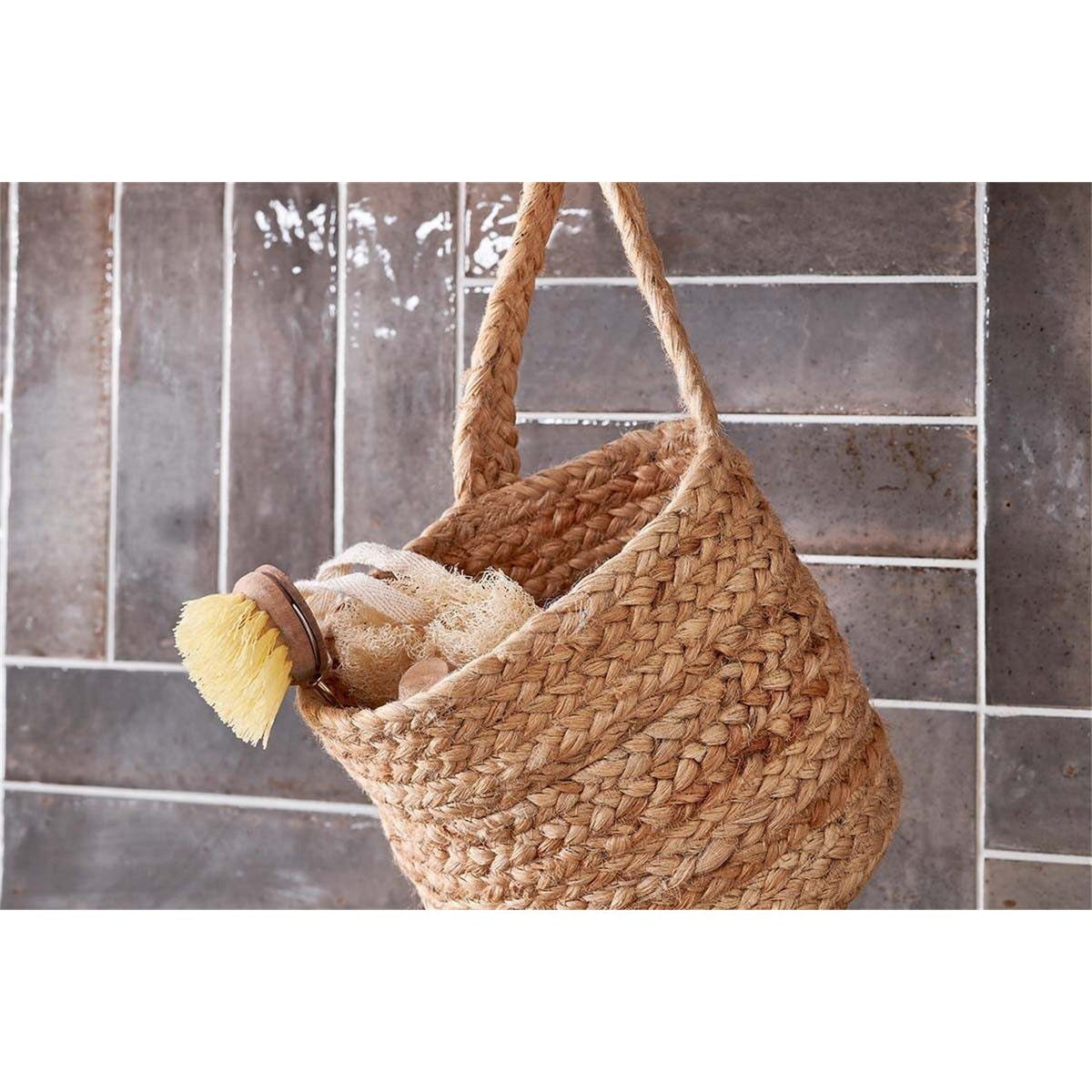 Chapad Large Hemp Wall Hung Storage Basket - Natural