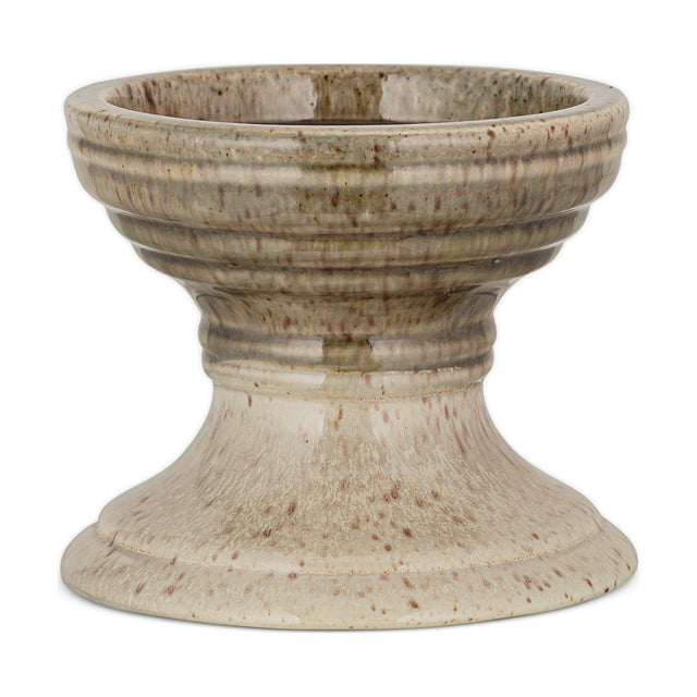 Cabra Small Pillar Candle Holder - Olive & Natural