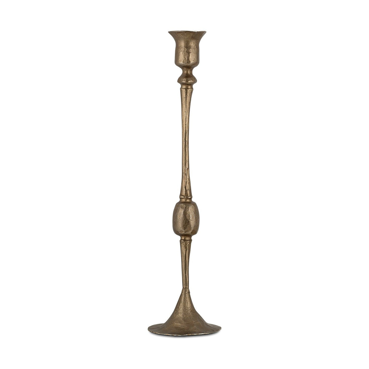 Chaipat Small Candlestick - Antique Brass