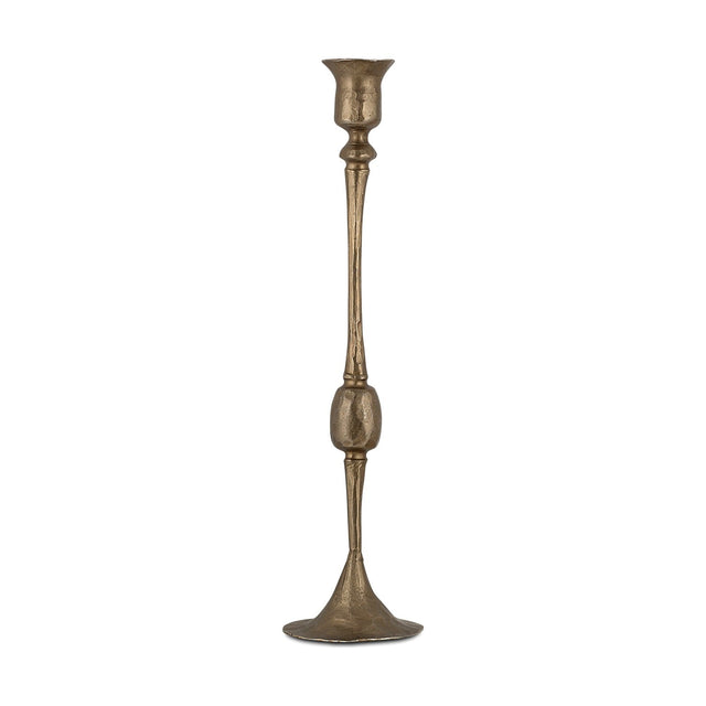 Chaipat Small Candlestick - Antique Brass