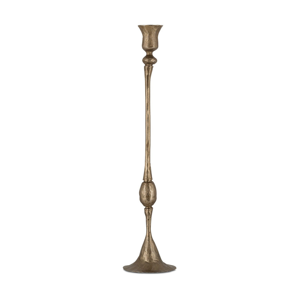 Chaipat Medium Candlestick - Antique Brass