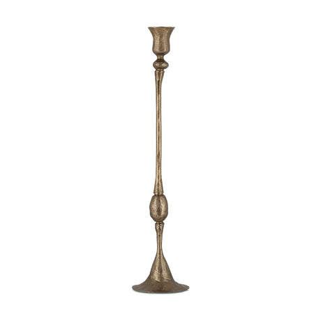 Chaipat Medium Candlestick - Antique Brass