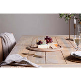Recycled Glass Dome and Mango Wood Board - Clear