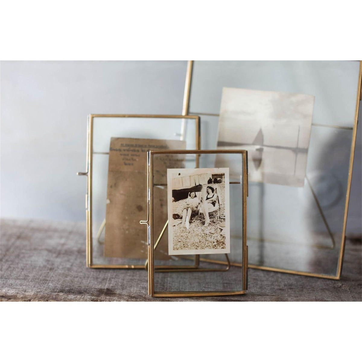 Danta 4 x 6 Glass Photo Frame - Antique Brass