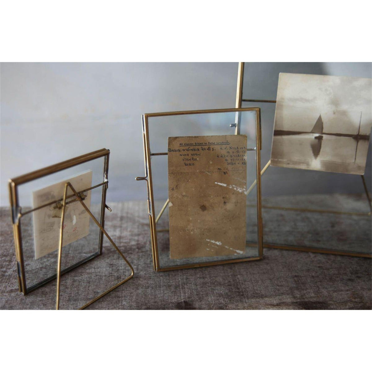 Danta 4 x 6 Glass Photo Frame - Antique Brass
