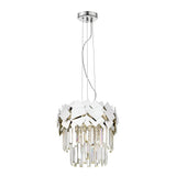Selia 4 Light Laser Cut Crystal Suspension Light - Chrome