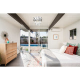 Selia 4 Light Laser Cut Crystal Flush Light - Chrome