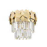 Selia 4 Light Laser Cut Crystal Flush Light - Gold