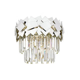 Selia 5 Light Laser Cut Crystal Flush Light - Chrome