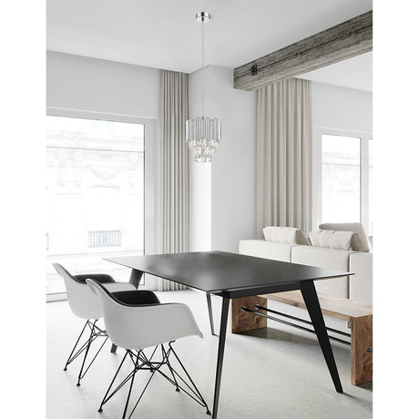 Drift 1 Light Crystal Pendant Light - Chrome