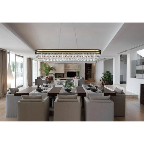 Tides 11 Light Crystal  Suspension Light - Black/Gold