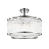 Coral 5 Light 2-Tier Semi-Flush Light - Chrome