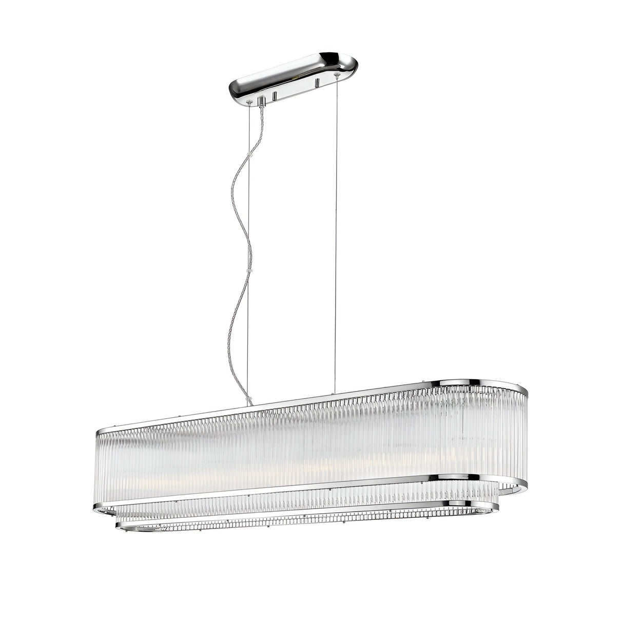 Coral 7 Light Island Suspension - Chrome
