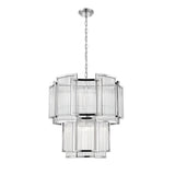 Coral 8 Light 2-Tier Chandelier - Chrome
