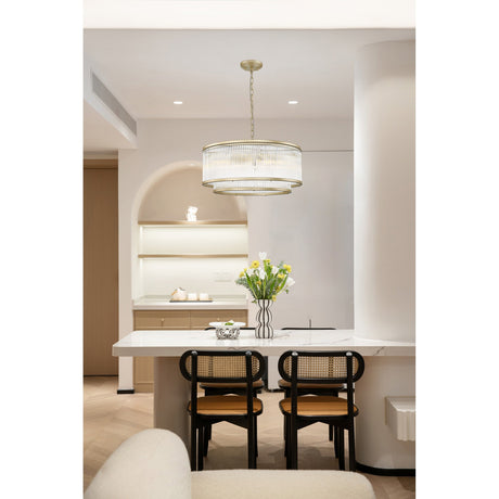 Coral 6 Light Chandelier - Matt Gold